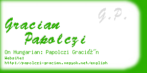 gracian papolczi business card